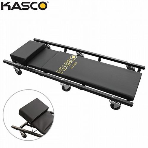 מיטת מוסך מרופדת – כרית ראש מתרוממת – למכונאי רכב – ממתכת – KASCO