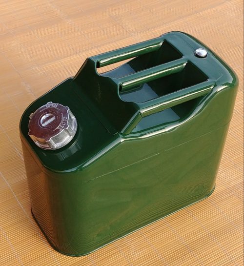 מיכל דלק מתכתי ירוק – 10 ליטר (ג'ריקן)