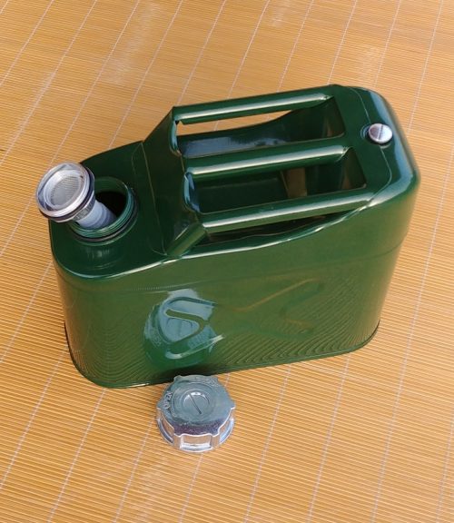 מיכל דלק מתכתי ירוק – 5 ליטר (ג'ריקן)